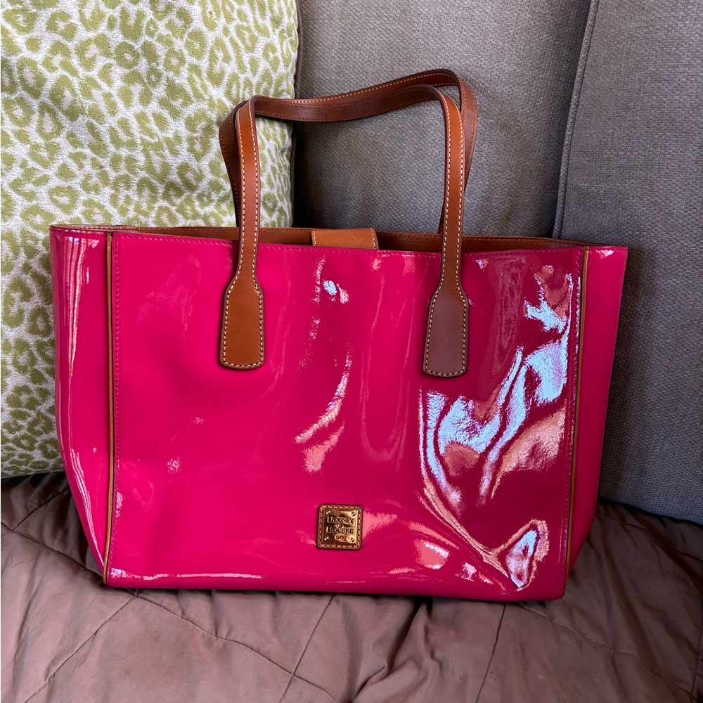 Dooney & Bourke ASHTON Hot Pink Patent Leather Tote